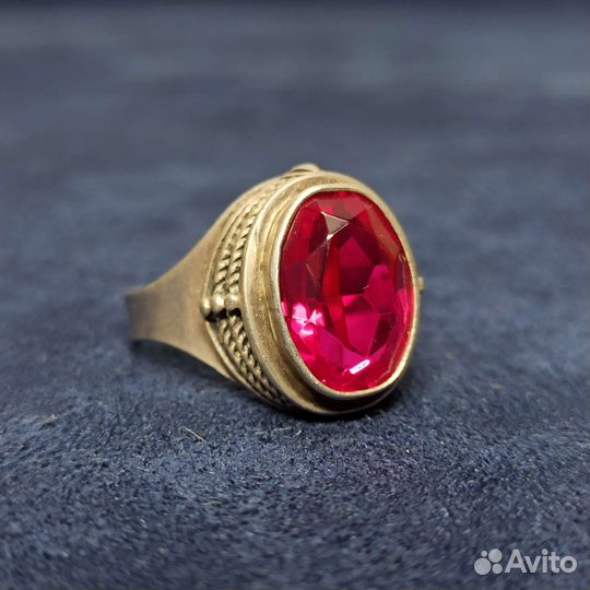 Серебряное Кольцо Корунд Серебро 875 Проба СССР