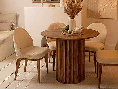 Скандинавский стол из Дуба "Eco Wood" D100 см