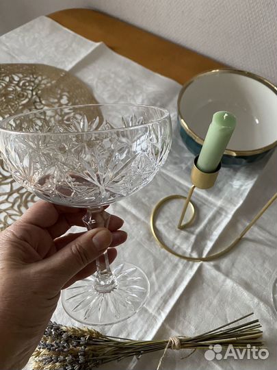 Посуда СССР хрусталь новогодняя посуда