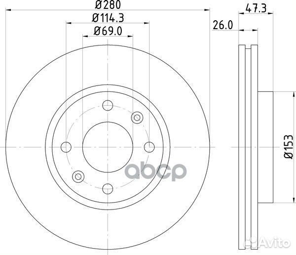 Диск тормозной перед ND6010K nisshinbo