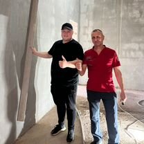 Механизированная штукатурка стен без посредников, Москва