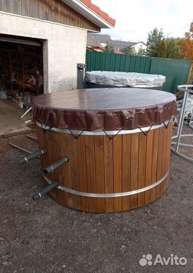 Композитная купель с джакузи и подсветкой P6677