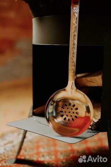 Казан чугунный 8л с печкой + шумовка