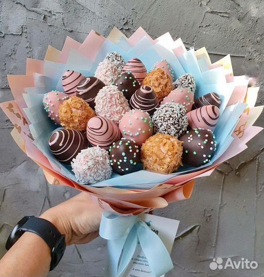 Букет с клубникой в шоколаде