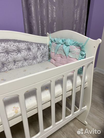 Подушечки бортики в кроватку ноаорожденного