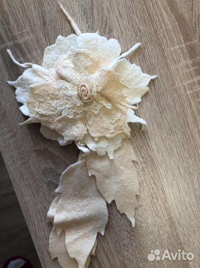 Валяный палантин, туника валяная