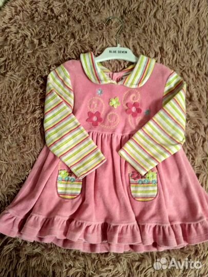 Велюровое платье для девочки