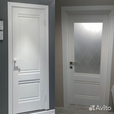 Двери межкомнатные Эмалит белые и серые с коробкой объявление продам