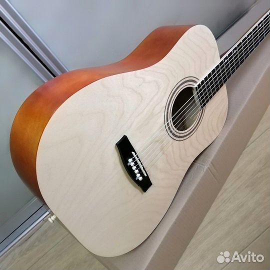 Гитара новая акустическая концертная широкий гриф