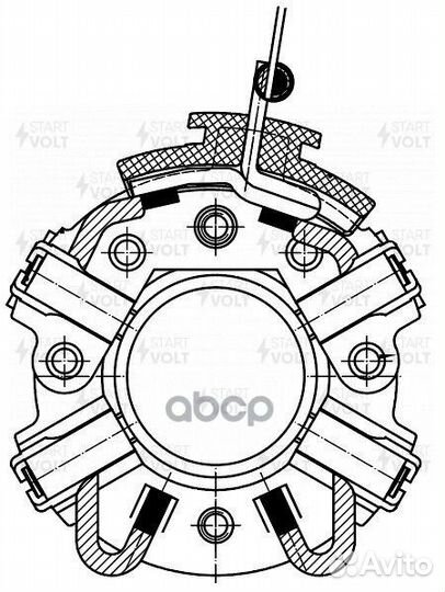 Узел щеточный стартера для а/м ваз 2110-2112/га