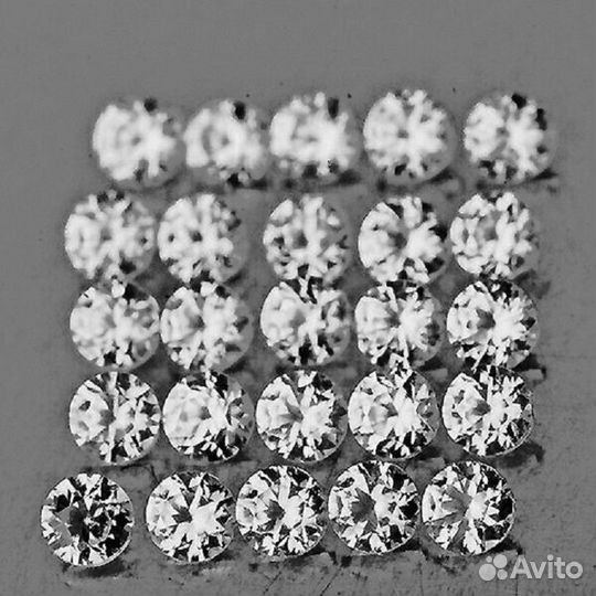 Циркон натуральный 1,17Ct 1,7мм 35шт VVS Камбоджа