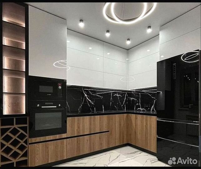 Кухня угловая под потолок