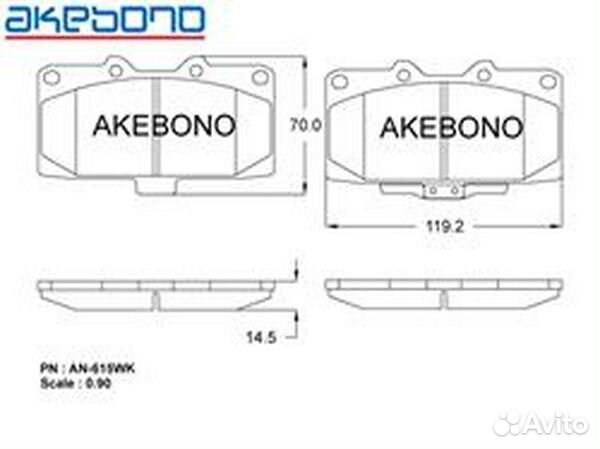 Колодки тормозные дисковые передние Impreza WRX (G