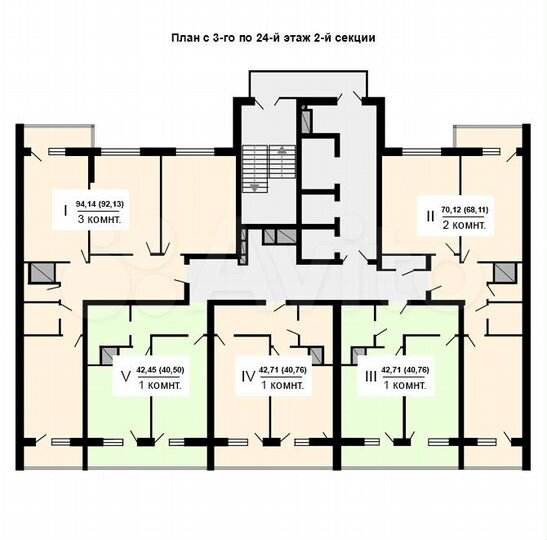 1-к. квартира, 43,2 м², 22/23 эт.