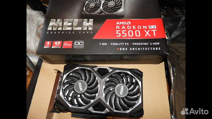 Видеокарта msi amd rx 5500xt 4gb