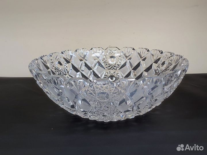 Салатник хрустальный большой 24,5 см