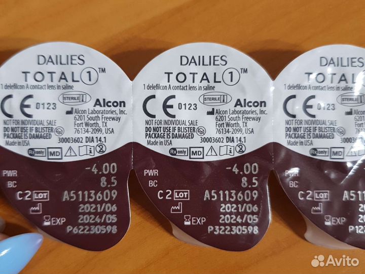 Линзы контактные dailies total