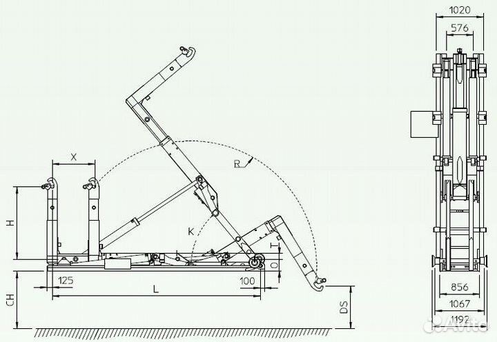 Мультилифт FAW J6, 8x4, 30 тонн