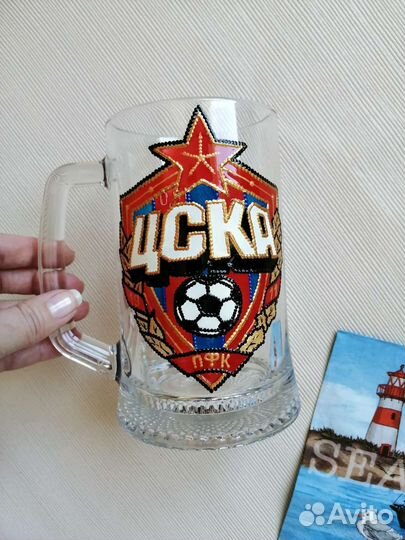 Пивная кружка с ручной росписью