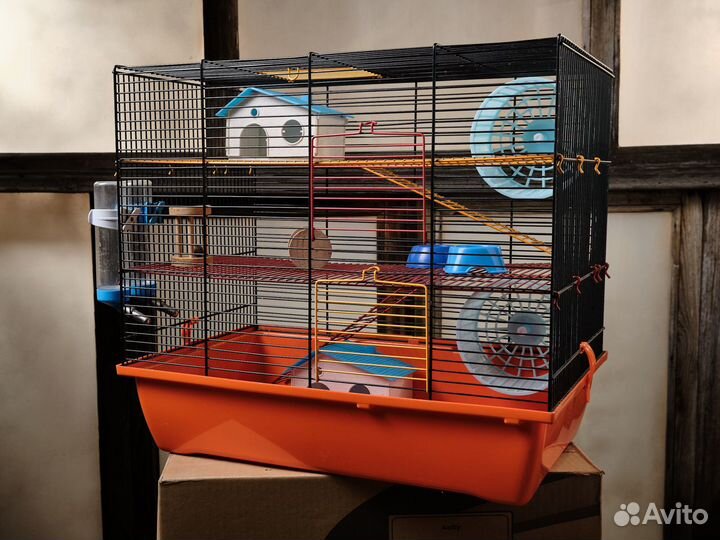Клетка 3х этажная для крыс песчанок хомяков крысят