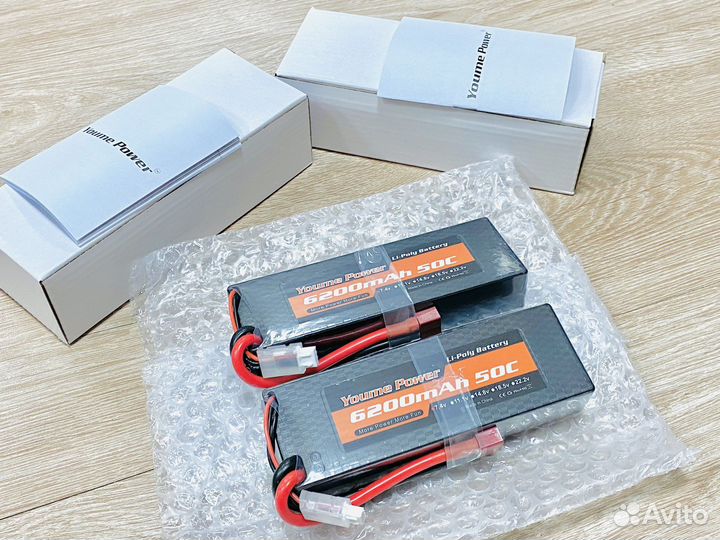 Новые Lipo Li-po аккумуляторы 2s 7.4v 6200mah 50C