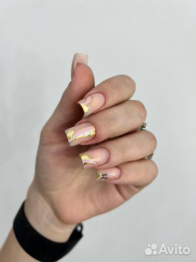 Маникюр с покрытием гель лак снятие укрепление