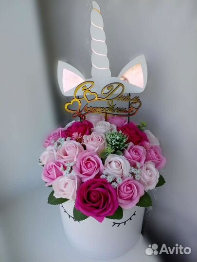 Букет из мыльных роз