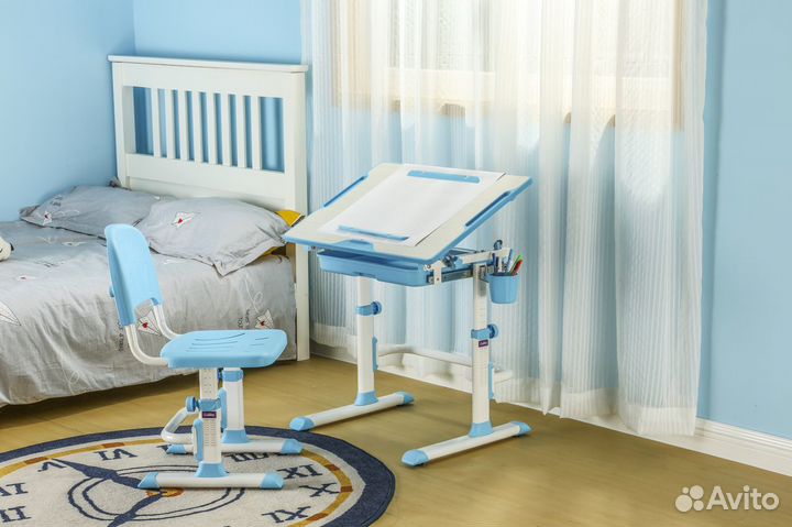 Растущая парта + стул + лампа cubby karo