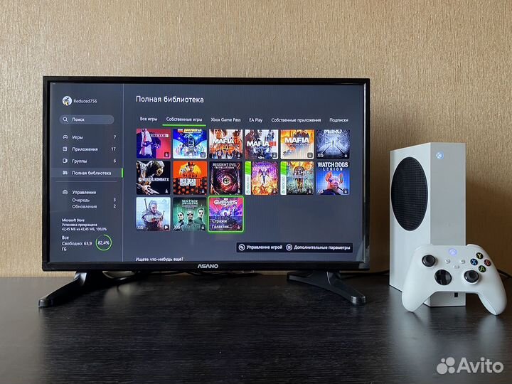 Xbox series s рст + 20 игр