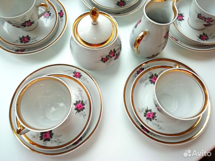 Кофейный сервиз из 18 предметов - фарфор 1 Сорт