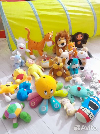 Мягкие игрушки пакетом много