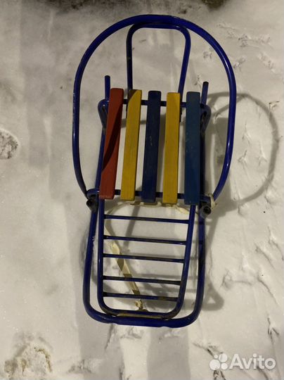 Детские санки с ручкой