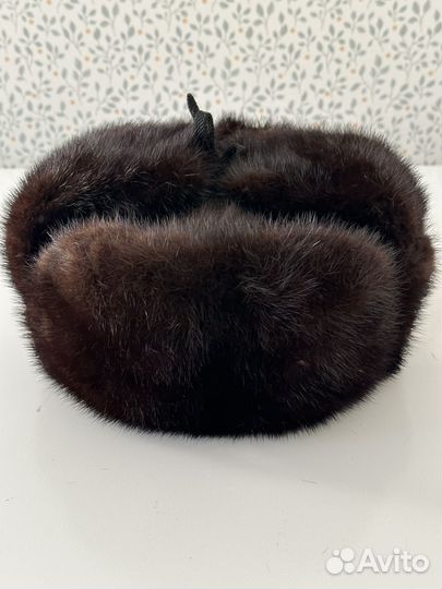 Норковая шапка мужская ушанка