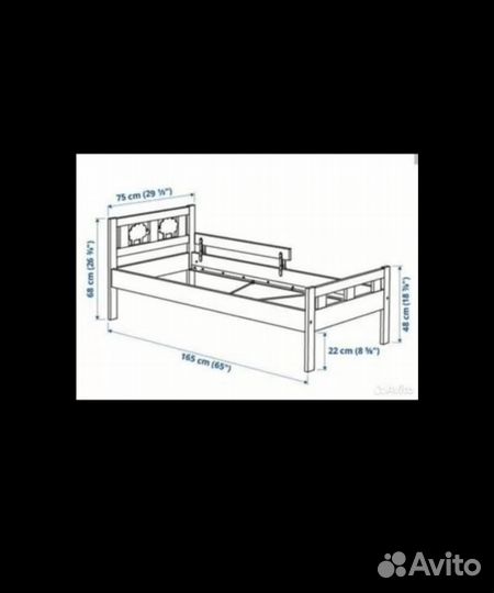 Кровать детская икеа криттер + матрас