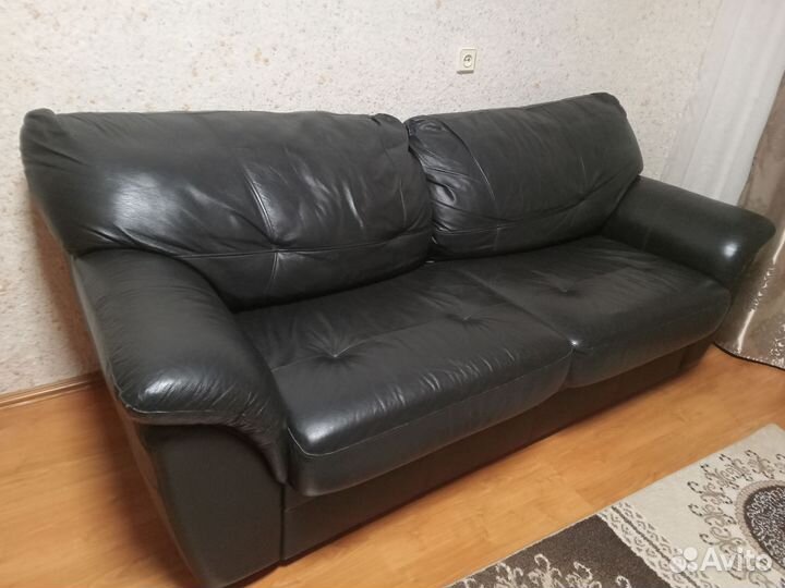 Кожаный диван IKEA раскладной