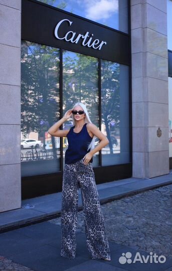 Брюки леопард женские