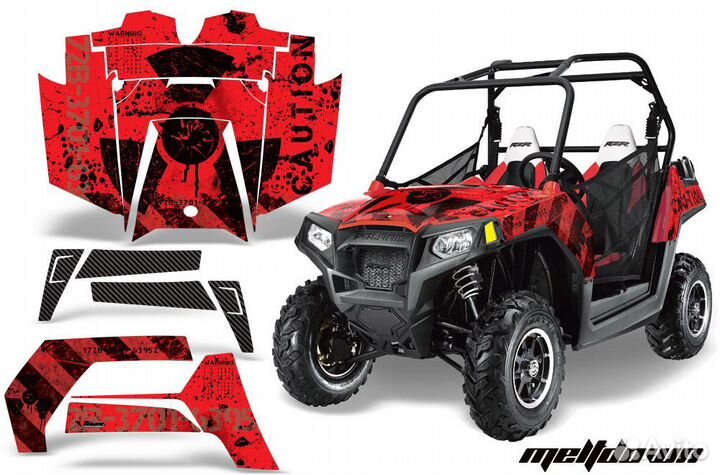 Графика AMR Racing Meltdown (красная) для Polaris