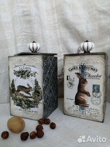 Короб для хранения сыпучих продуктов Заяц Кролик