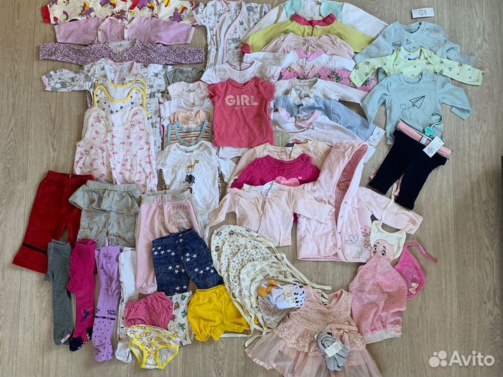 Пакет вещей для девочки р. 62/68