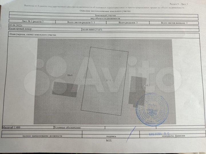 Участок 7,3 сот. (СНТ, ДНП)