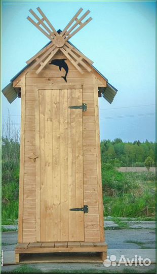 Дачный туалет деревянный прямоугольник трш 354