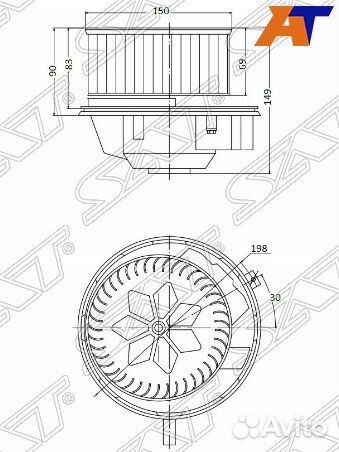 Мотор отопителя салона audi A3/S3 03-12, audi Q3 1