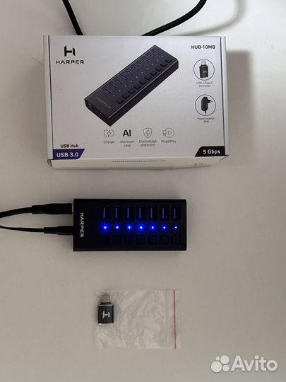 USB хаб/ USB концентратор с доп питанием