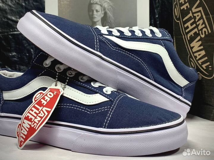 Кеды vans синие