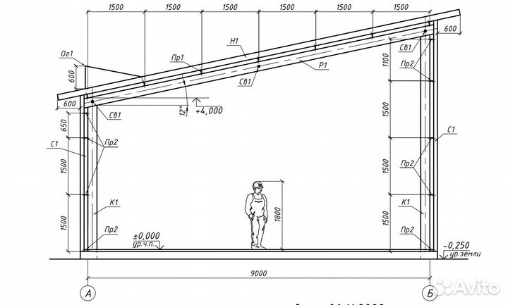 Каркасы ангара