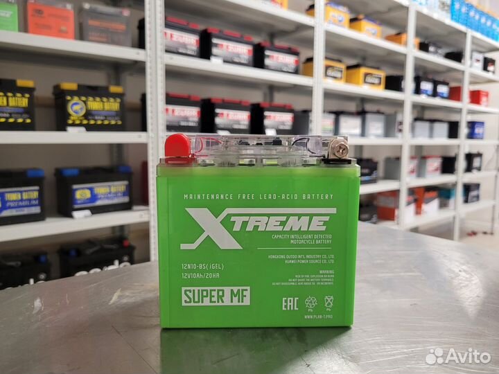 Мото аккумулятор Xtreme 10 Ah 12N10-BS п.п