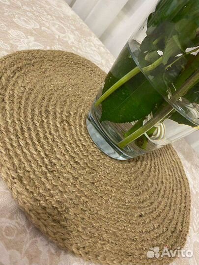 Ковры вязаные детские коврики салфетки из джута