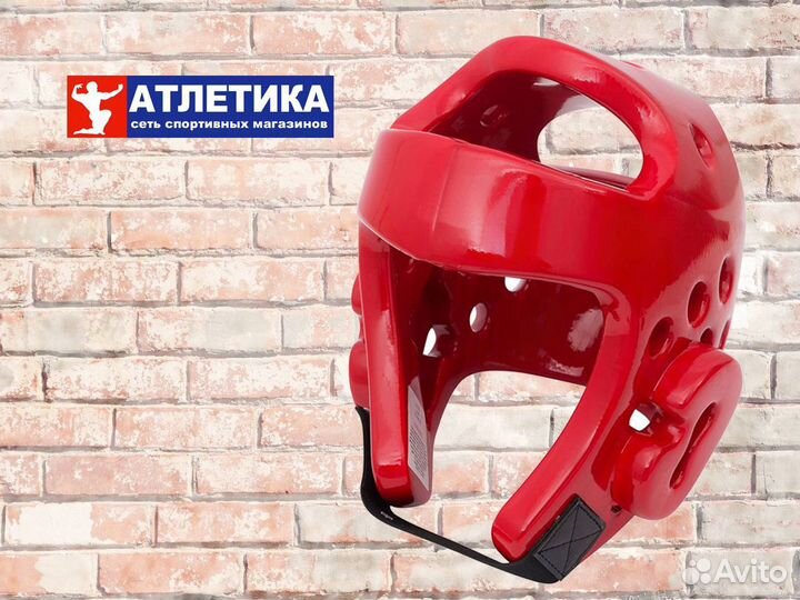 Шлем для тхэквондо, цв: красный, р: S, M, L