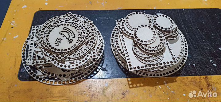 Деревянные донышки для вязания корзин и сумочек