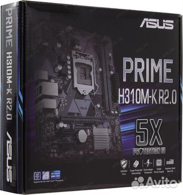 Материнская плата Asus prime H310M-K R2.0 Socket 1